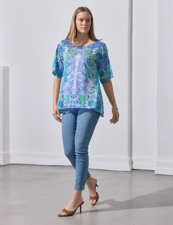 Blusa Brillos AZUL/MULTI