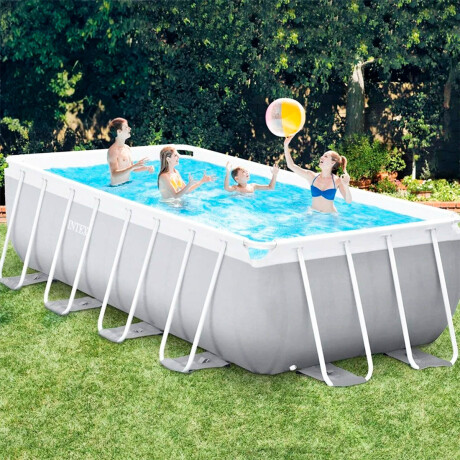 Piscina Intex Estructural 10874 L + Bomba + Regalos Gris claro