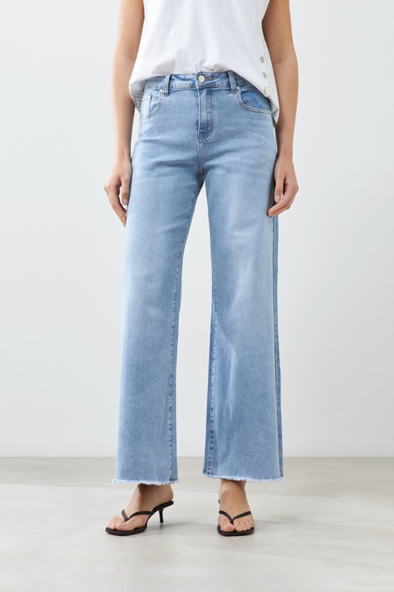 Jean wide leg Sil jean claro
