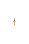 CHARM DE ALEACION DE METALES BAÑADO EN ORO DE 18 K CON FORMA DE LETRA T CON ARGOLLA Charm