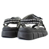 Sandalias - Moleca - Moleca Sandalia con pulsera y tira de Mujer - 5483.103-375 Negro-blanco