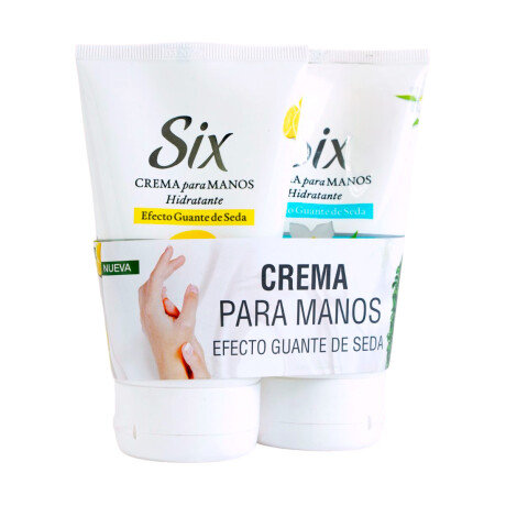 PACK CREMA P/MANOS SIX GUANTE DE SEDA 110 ML JAZMIN + CREMA LIMON 110 ML PACK CREMA P/MANOS SIX GUANTE DE SEDA 110 ML JAZMIN + CREMA LIMON 110 ML