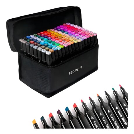 Marcadores Drypens Doble Punta Con Estuche 120 Colores Marcadores Drypens Doble Punta Con Estuche 120 Colores