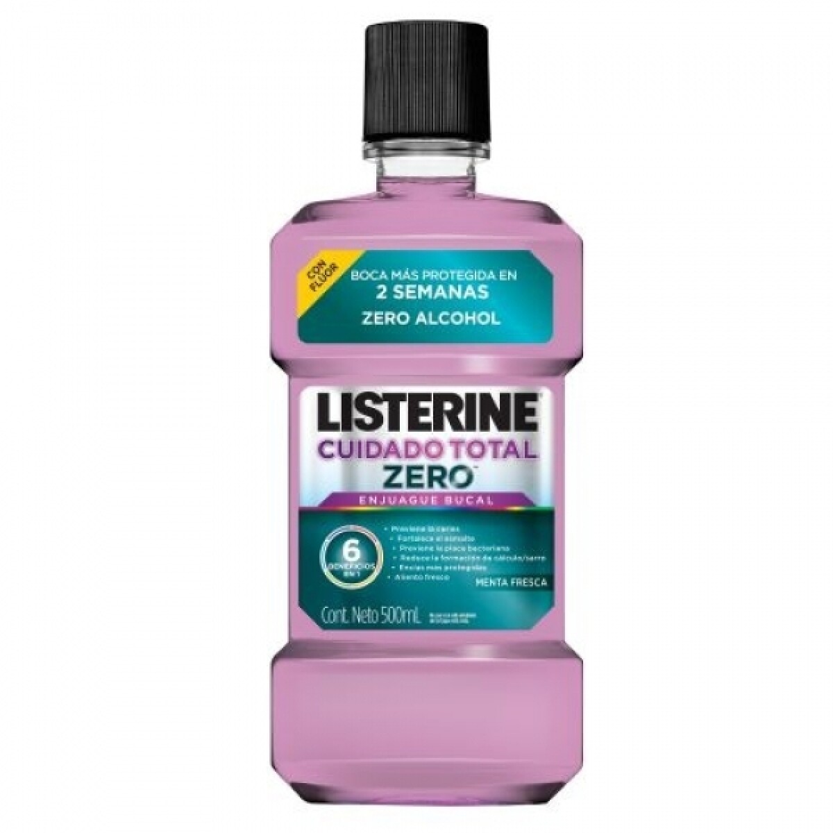 Enjuague Bucal Listerine Cuidado Total Zero 500 ml – Higiene y Protección Completa