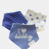 Set baberos bandana x3 love daddy