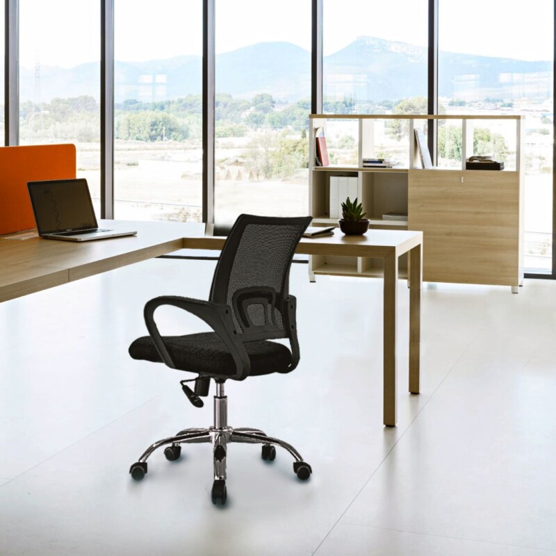 Silla Ergonómica con Respaldo Mesh Negra Silla Ergonómica con Respaldo Mesh Negra