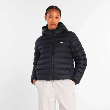Abrigo Sport Essentials Hooded Puffer de Mujer Negro