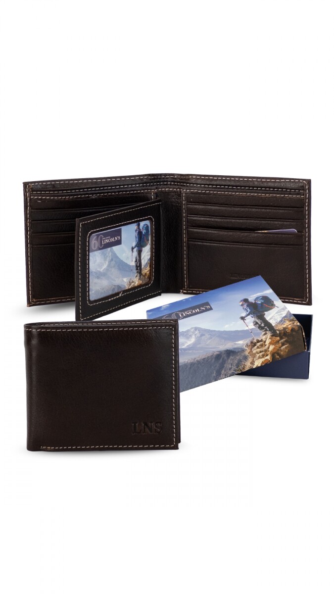 BILLETERA CUERO CICLOPE - CAFE 