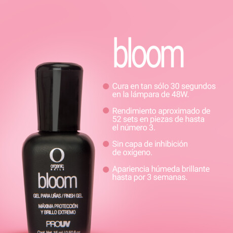 Organic Bloom Gel Terminado Brillante 15ml Organic Bloom Gel Terminado Brillante 15ml
