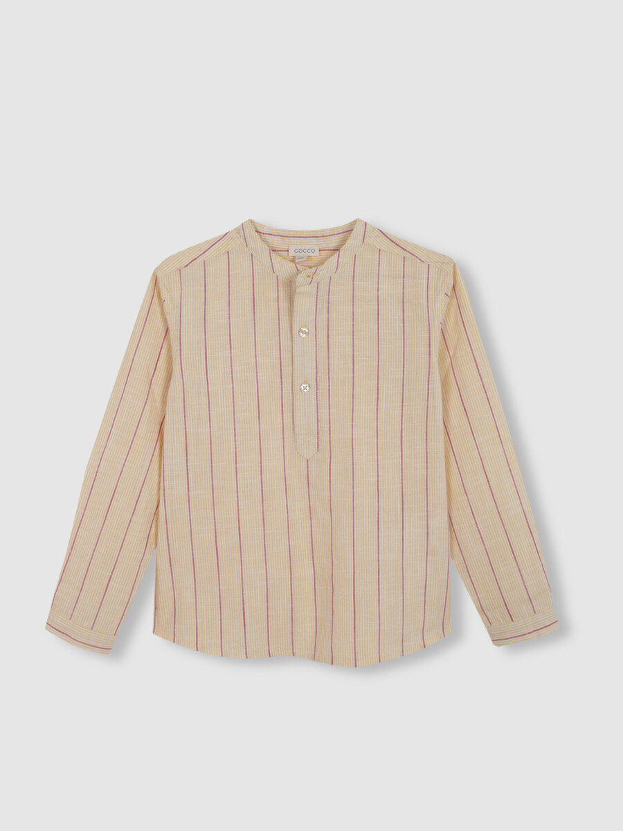 Camisa De Rayas Blanco