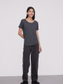 Remera Cordata Gris Topo