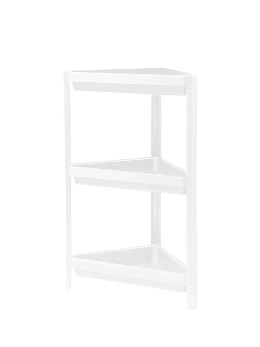 ESTANTERIA ESQUIN.3 NIVELES - BLANCO 