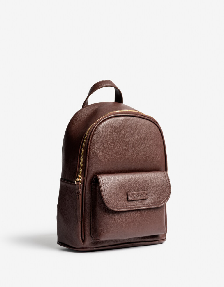 Mochilas Urbanas Basicos Mochila Tramada Chocolate - Marron Chocolate