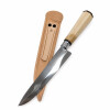Cuchillo Artesanal Acero de Carbono Mango Guampa o Hueso y Vaina de Cuero N°8 Cuchillo Artesanal Acero de Carbono Mango Guampa o Hueso y Vaina de Cuero N°8