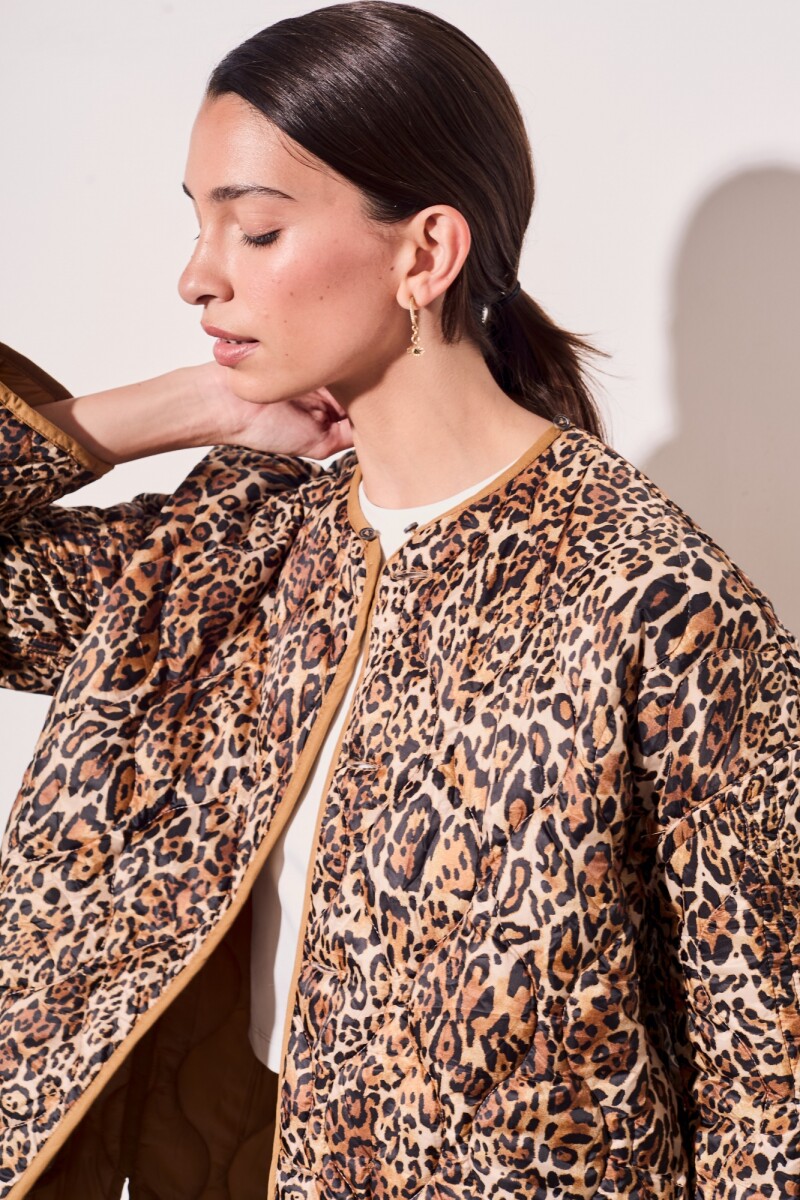 Campera Reversible Pelo Desmontable Camel