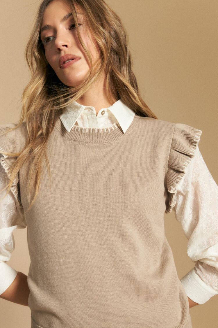 CHALECO MARGARITA Tostado