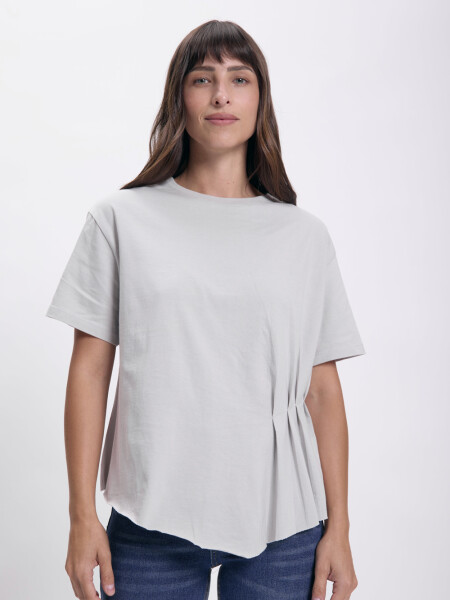 Remera pinza Gris Claro