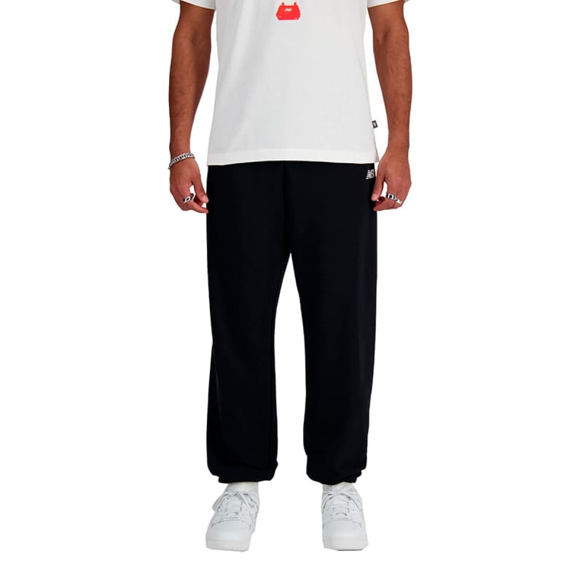 Pantalón New Balance Jogger French Terry de Hombre - MP41519BK - Negro 