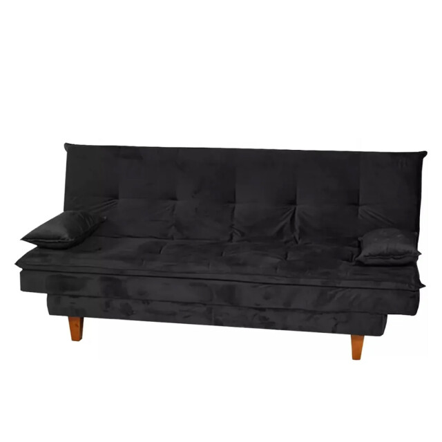 SOFÁ CAMA SILLÓN TAPIZADO NEGRO