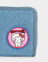 Billetera De denim Billetera Denim Hello Kitty Kawaii - Azul Celeste