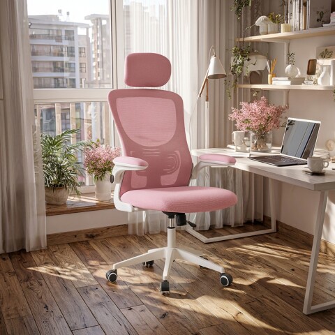 Silla de escritorio Oficina Sillon Ejecutiva Ergonomica Apoyabrazos Regulables IMBACK Color Rosa Silla de escritorio Oficina Sillon Ejecutiva Ergonomica Apoyabrazos Regulables IMBACK Color Rosa
