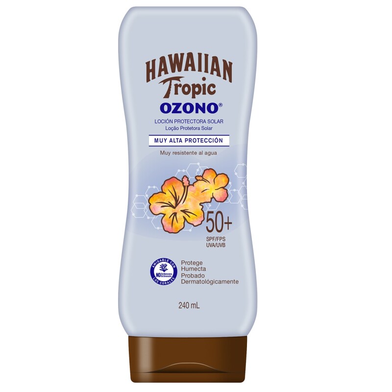 Protector solar loción Hawaiian Tropic Ozono FPS 50+ 240ml Protector solar loción Hawaiian Tropic Ozono FPS 50+ 240ml