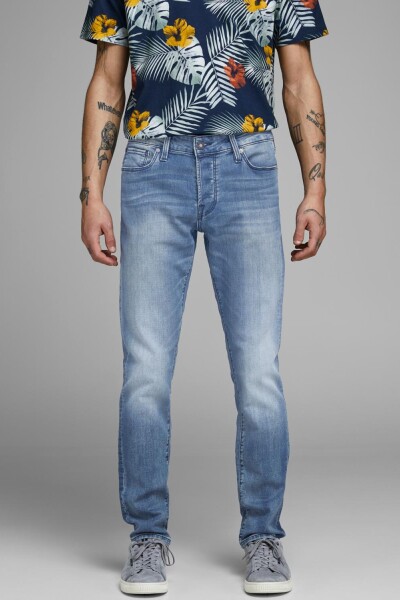Jeans Slim Fit "glenn" Tejido índigo Blue Denim