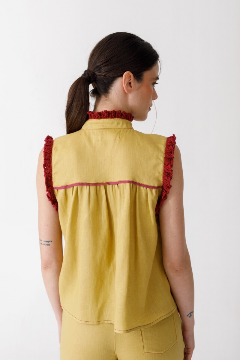 PRE VENTA BLUSA CEREZA DETAIL Pistacho