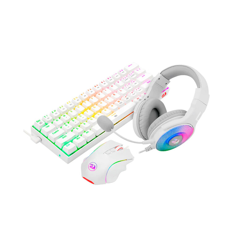 Combo Gamer Redragon 3 en 1 S129w Teclado Mouse Auriculares Combo Gamer Redragon 3 en 1 S129w Teclado Mouse Auriculares