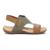Sandalia Casual Mujer Country Dos Tiras Con Pulsera Whisky-oliva