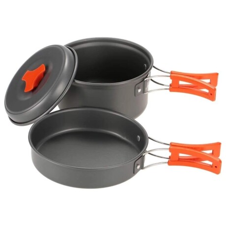 Juego de ollas para camping - 5 piezas Naranja