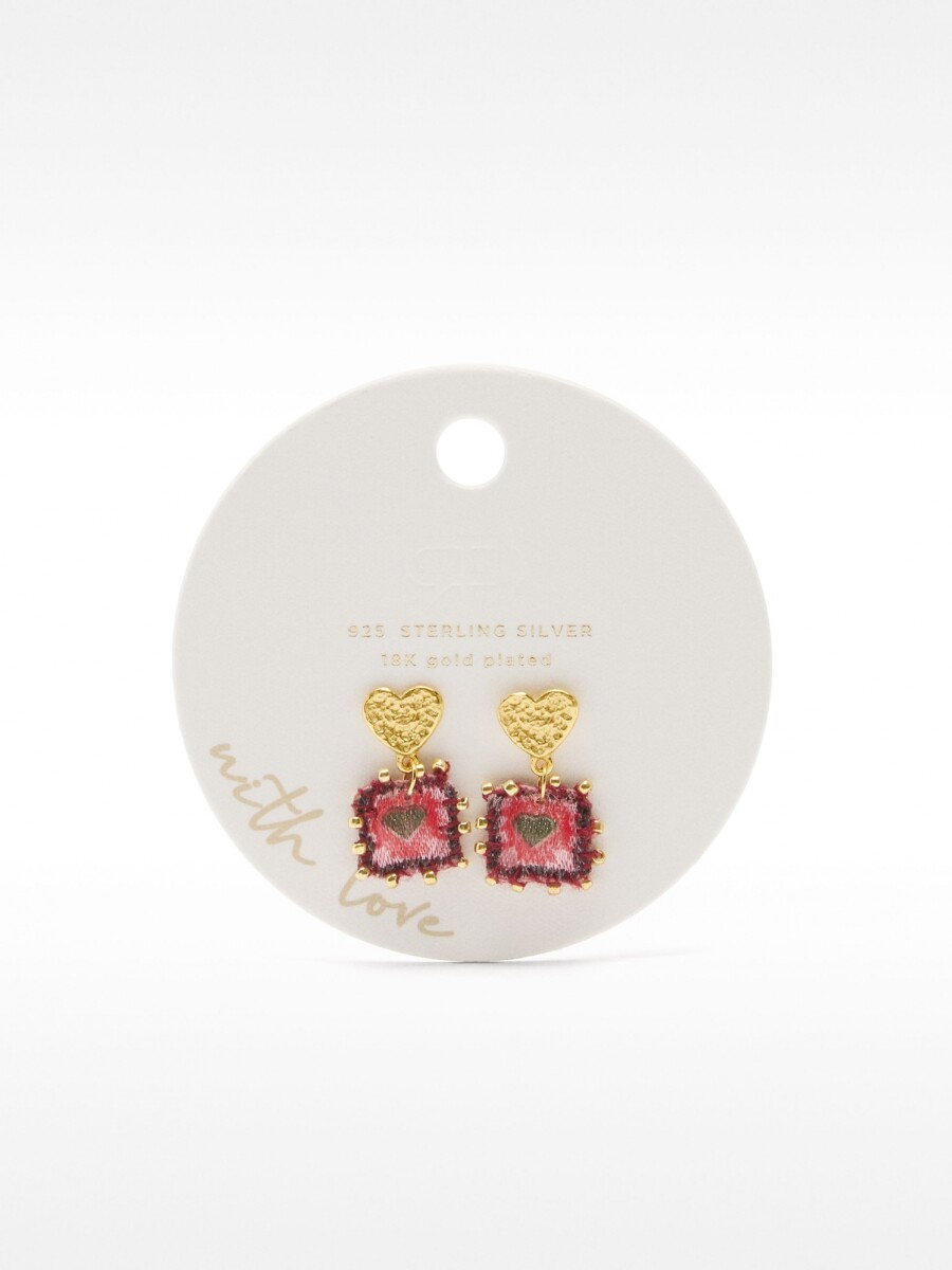 Pendientes Corazones - Plata De Ley 925 rosa