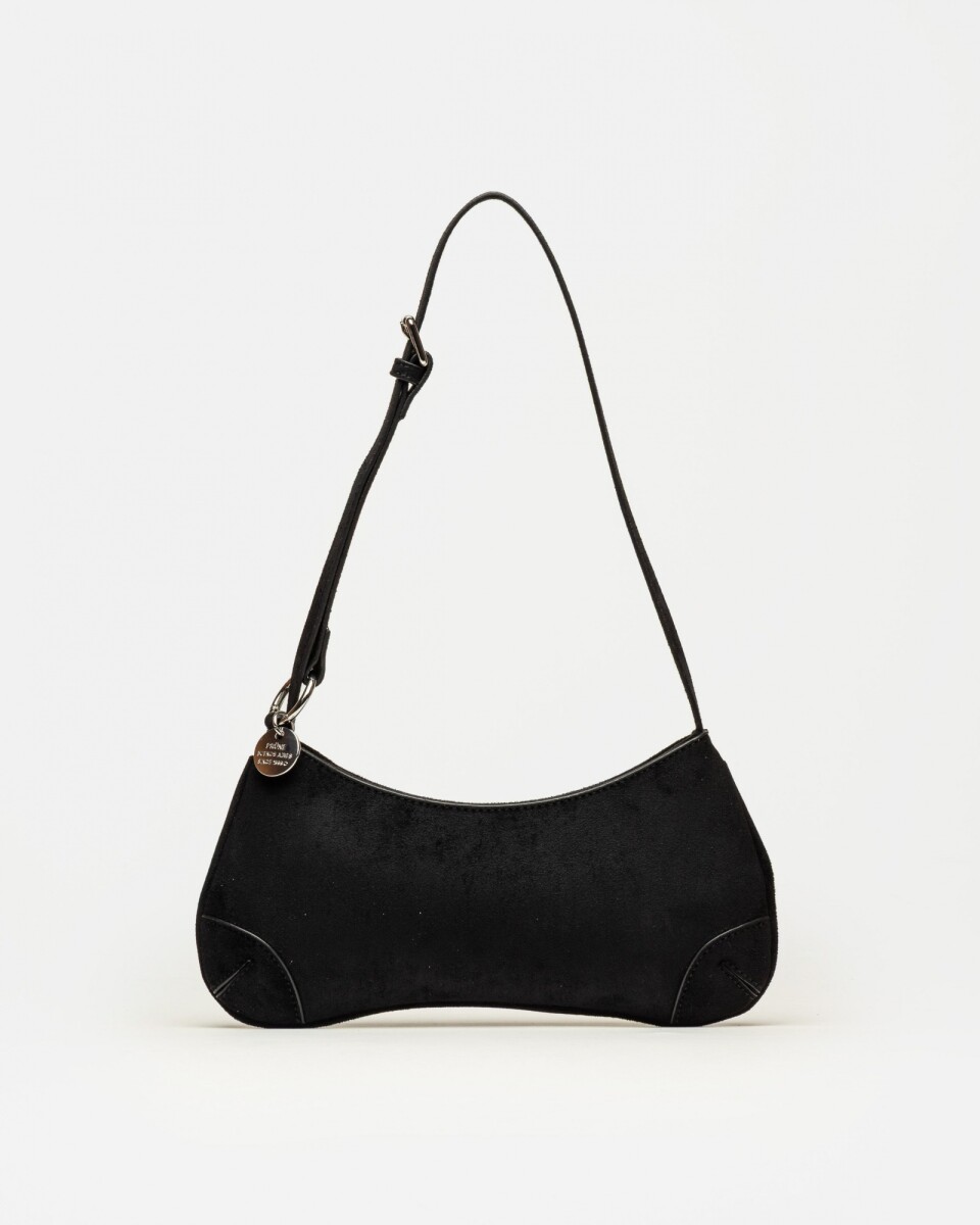 Cartera al hombro Liam en efecto gamuza - Negro 