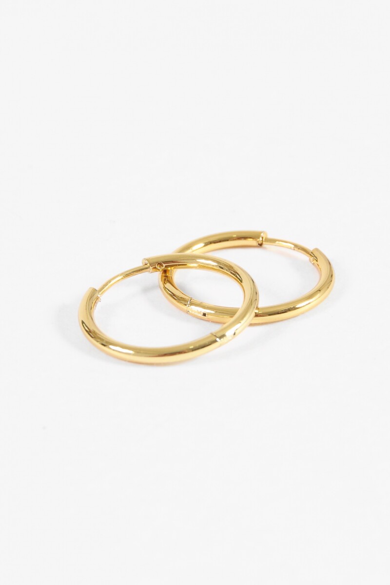 Aros acero medium dorado