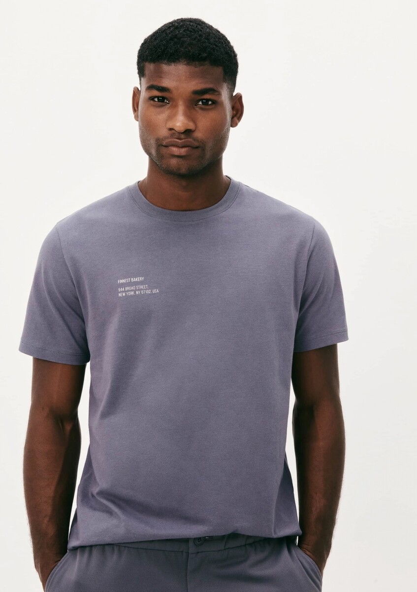 CAMISETA CON ESTAMPA MODELO REGULAR - GRIS 