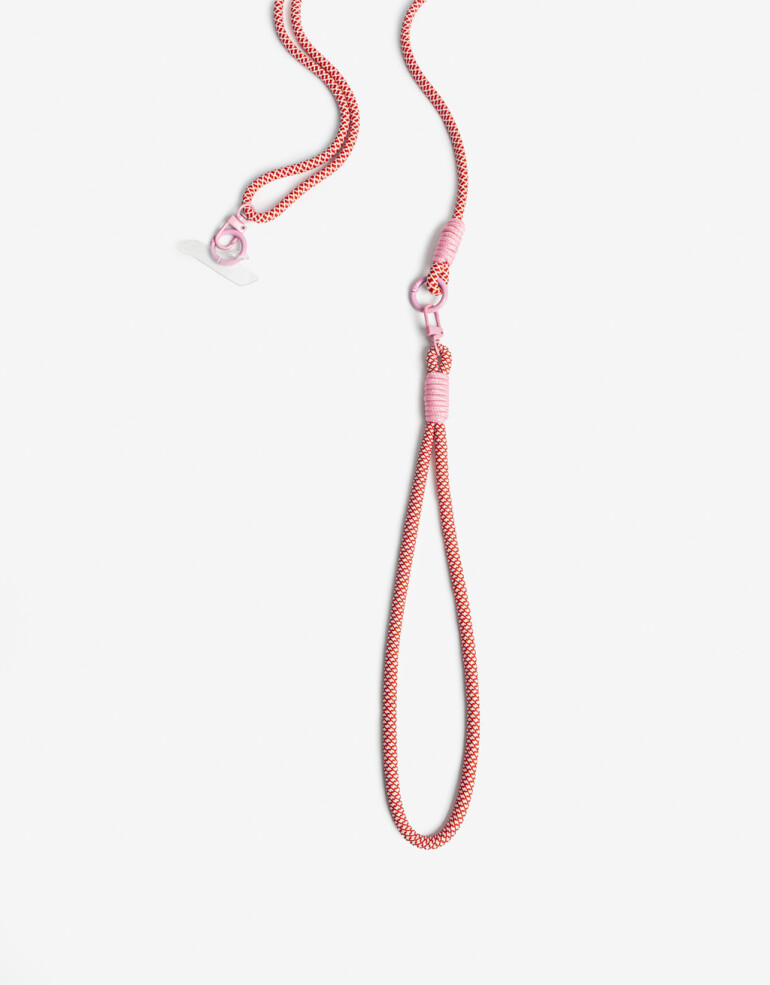 Llavero Cordón Llavero De Soga Maxi. - Rosa Claro