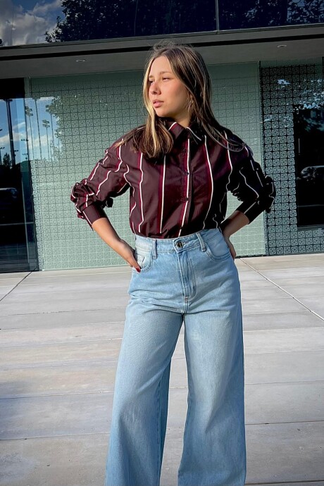 Camisa oversize manga larga Lucinda Rayado