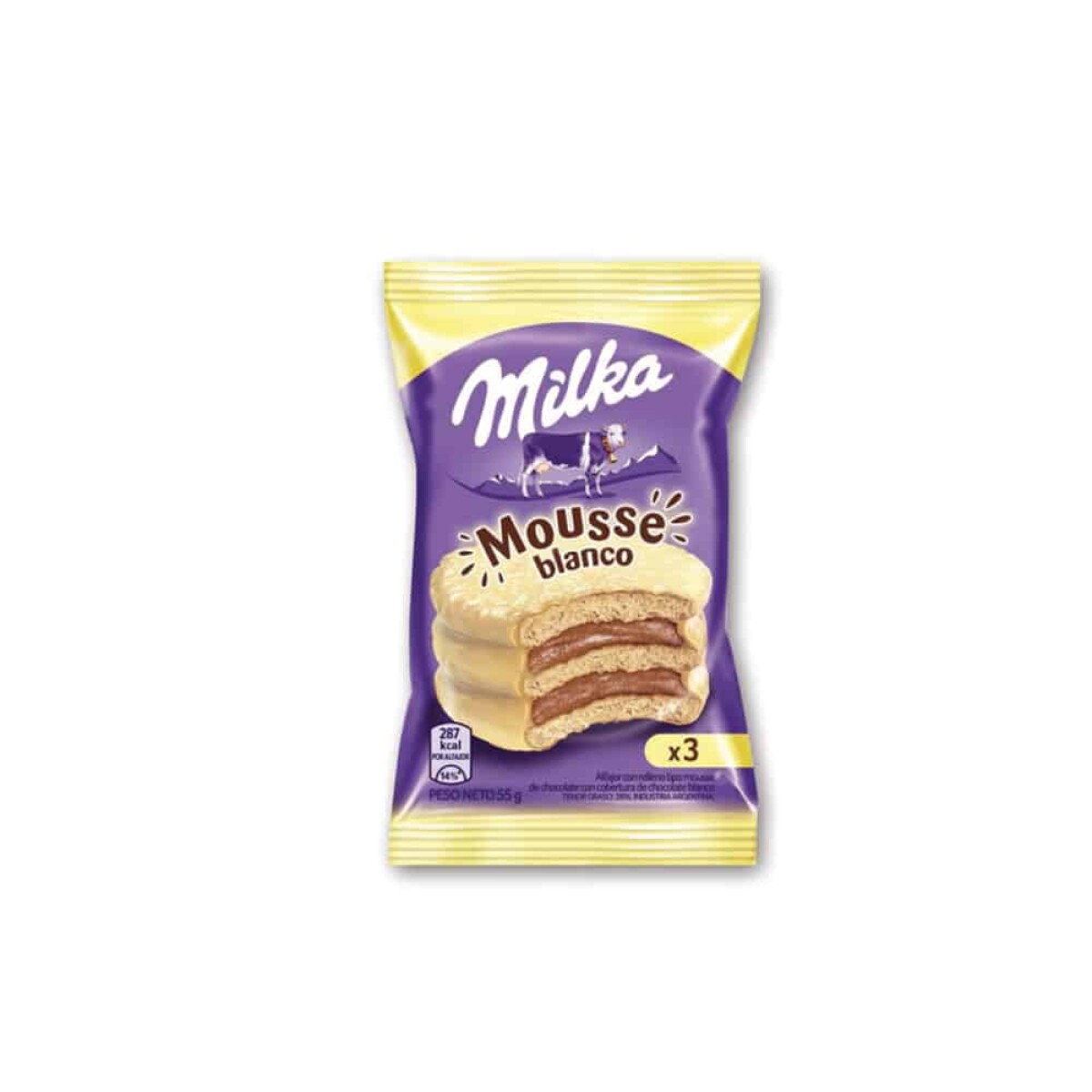 Alfajor Milka Trimousse Blanco 55g 