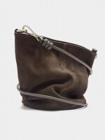 Bolso Bucket De Piel Con Bandolera marron