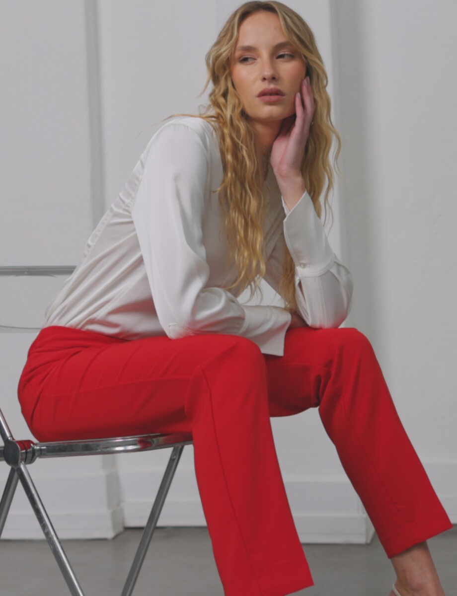 Pantalon Sastrero Slim - Rojo 