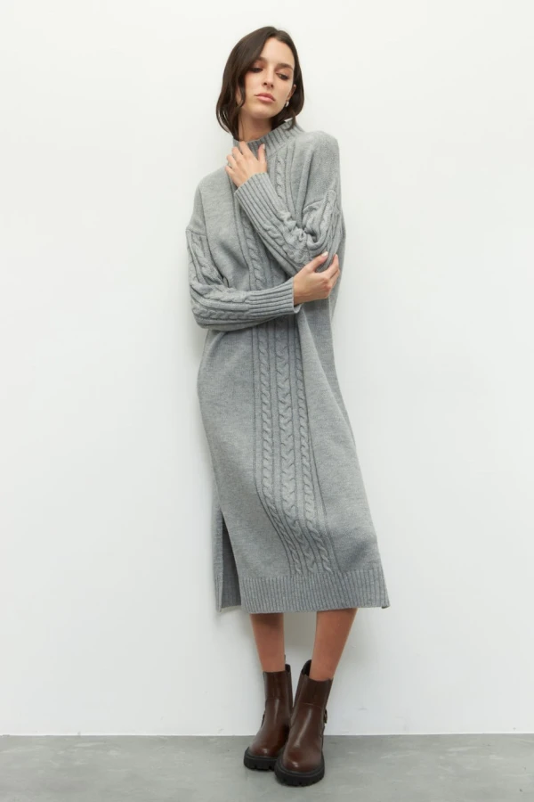 VESTIDO JEX Gris Melange
