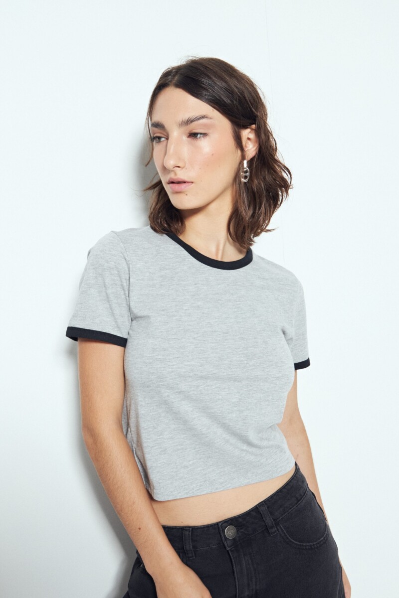 REMERA LAGUNARIA Gris Claro Melange