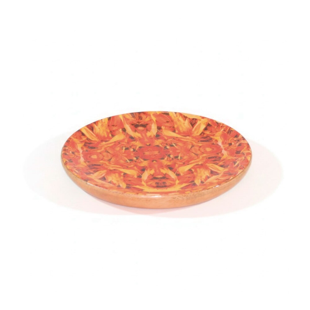 Fuente De Madera Con Diseño Esmaltado-LARA27396 Fuente de madera con diseño esmaltado LARA27396