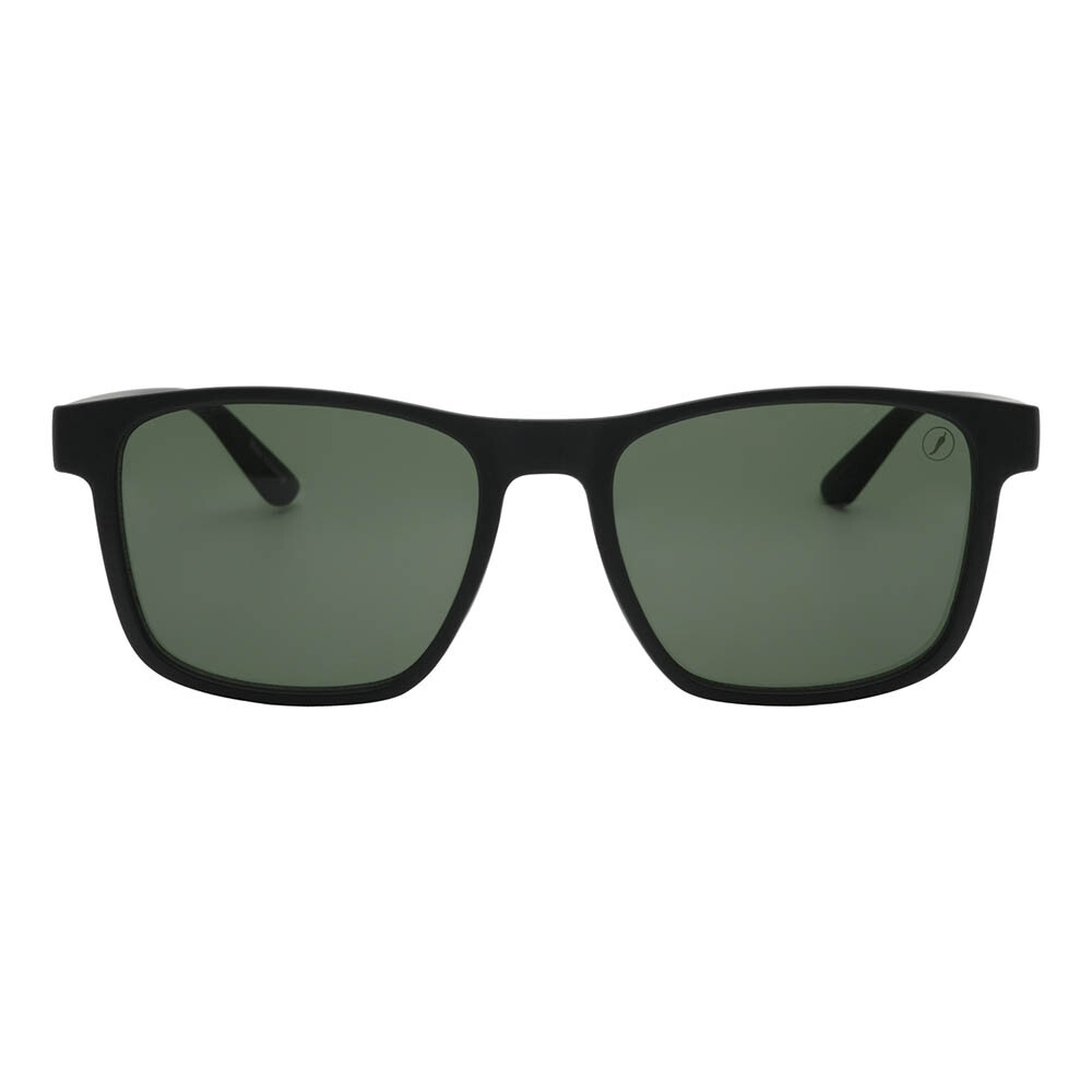Lentes De Sol One Piece Bossa Nova De Policarbonato Verde/Negro