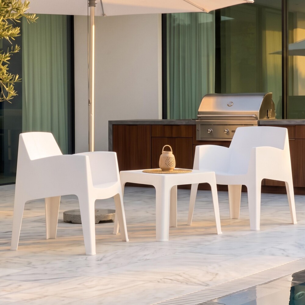 Set de Jardín Mesa + 2 sillas - Magna Master Blanco