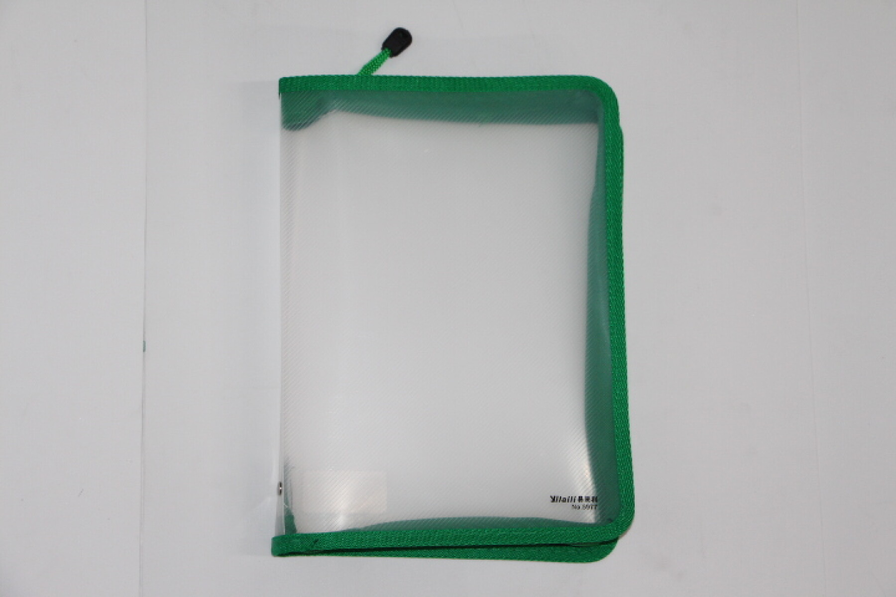 SOBRE YIL CON CIERRE DE COLOR B5 5977 TAPA TRANSPARENTE - COLOR VERDE 