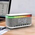 Reloj Parlante Cargador Inalambrico Goldtech Luz RGB Radio Variante Color Gris