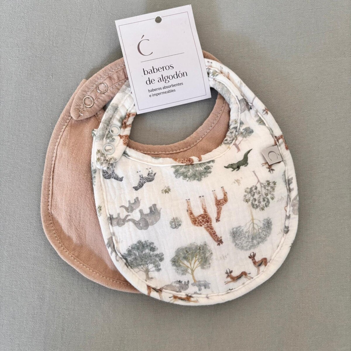 Baberos Packx2 Bib - Savanna Gris 