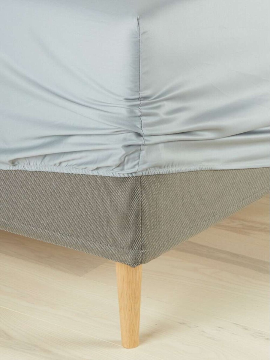 Sabana Bajera Saten Tine 140X200X35 - Gris Claro 