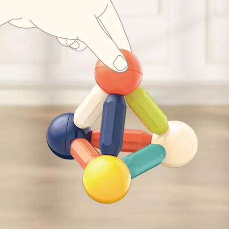Bloques Construcción Magnéticos Didácticos Multiformas 42Pzs Multicolor